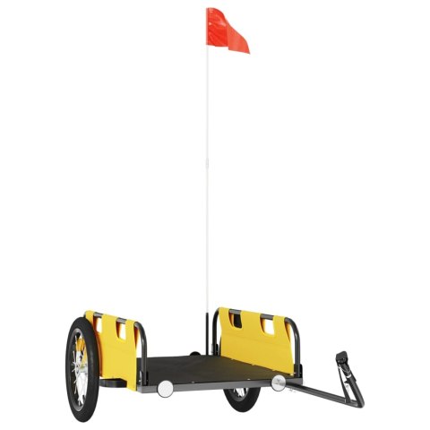 Przyczepka rowerowa, żółta, tkanina Oxford i żelazo Lumarko!