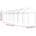 Namiot ogrodowy z dachem, biały, 11,15x2,28x2,69 m, polietylen Lumarko!