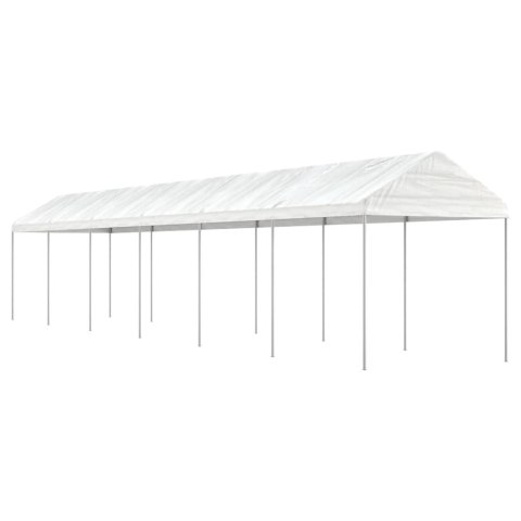 Namiot ogrodowy z dachem, biały, 13,38x2,28x2,69 m, polietylen Lumarko!