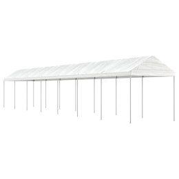 VidaXL Namiot ogrodowy z dachem, biały, 15,61x2,28x2,69 m, polietylen