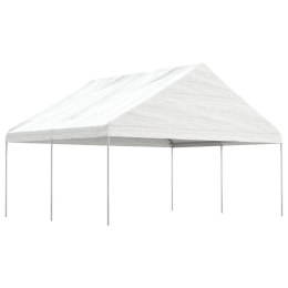 Namiot ogrodowy z dachem, biały, 4,46x5,88x3,75 m, polietylen Lumarko!