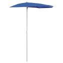 Półokrągły parasol ogrodowy na słupku, 180x90 cm, lazurowy Lumarko!