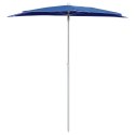 Półokrągły parasol ogrodowy na słupku, 180x90 cm, lazurowy Lumarko!