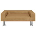 Sofa dla dzieci, brązowa, 70x45x26,5 cm, aksamitna Lumarko!
