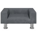 Sofa dla dzieci, ciemnoszara, 50x40x26,5 cm, aksamitna Lumarko!
