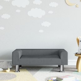 Sofa dla dzieci, ciemnoszara, 70x45x26,5 cm, aksamit Lumarko!