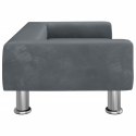 Sofa dla dzieci, ciemnoszara, 70x45x26,5 cm, aksamit Lumarko!