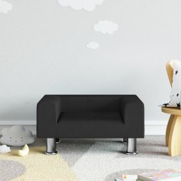 VidaXL Sofa dla dzieci, czarna, 50x40x26,5 cm, aksamitna