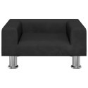 Sofa dla dzieci, czarna, 50x40x26,5 cm, aksamitna Lumarko!