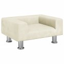 VidaXL Sofa dla dzieci, kremowa, 50x40x26,5 cm, aksamitna