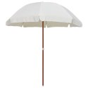 VidaXL Parasol na stalowym słupku, 240 cm, piaskowy