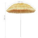 VidaXL Parasol plażowy w stylu hawajskim, naturalny, 180 cm