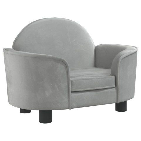 Legowisko dla psa, jasnoszare, 66x40x45 cm, aksamitne Lumarko!