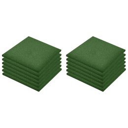 VidaXL Gumowe płyty, 12 szt., 50 x 50 x 3 cm, zielone
