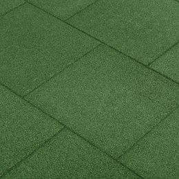 VidaXL Gumowe płyty, 6 szt., 50 x 50 x 3 cm, zielone