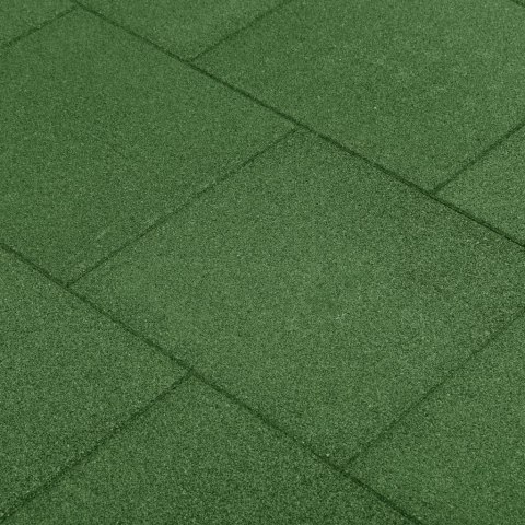 VidaXL Gumowe płyty, 6 szt., 50 x 50 x 3 cm, zielone