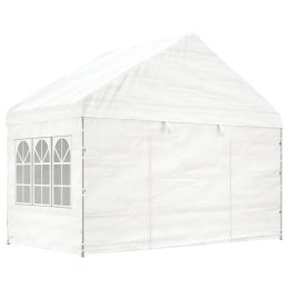 Namiot ogrodowy z dachem, biały, 4,08x2,23x3,22 m, polietylen Lumarko!