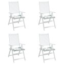 Poduszki na krzesła, 4 szt., wzór w liście, 50x50x3 cm, tkanina Lumarko!