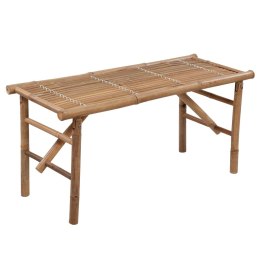 Składana ławka ogrodowa z poduszką, 118 cm, bambusowa Lumarko!