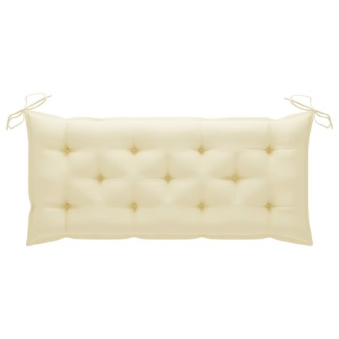 Składana ławka ogrodowa z poduszką, 118 cm, bambusowa Lumarko!