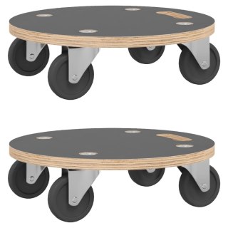 Wózki platformowe, 2 szt., okrągłe, Ø38x11,5 cm Lumarko!