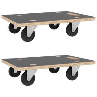 Wózki platformowe, 2 szt., prostokątne, 80x55x11,5 cm Lumarko!