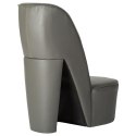 VidaXL Fotel w kształcie buta na obcasie, szary, sztuczna skóra