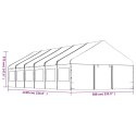 VidaXL Namiot ogrodowy z dachem, biały, 13,38x5,88x3,75 m, polietylen