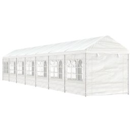 Namiot ogrodowy z dachem, biały, 15,61x2,28x2,69 m, polietylen Lumarko!