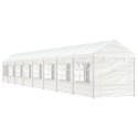 Namiot ogrodowy z dachem, biały, 17,84x2,28x2,69 m, polietylen Lumarko!