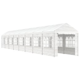 Namiot ogrodowy z dachem, biały, 17,84x2,28x2,69 m, polietylen Lumarko!