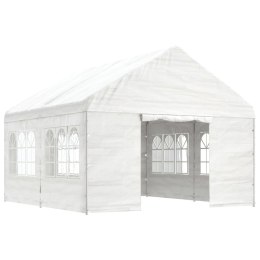 Namiot ogrodowy z dachem, biały, 4,46x4,08x3,22 m, polietylen Lumarko!