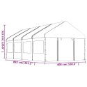 VidaXL Namiot ogrodowy z dachem, biały, 8,92x4,08x3,22 m, polietylen