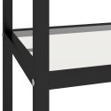 Półka, przezroczysta/czarna, 100x36x90 cm, szkło hartowane Lumarko!