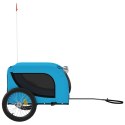 Przyczepka rowerowa dla psa, niebiesko-czarna, tkanina Oxford Lumarko!