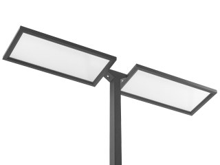 Lampa podłogowa LED metalowa czarna SCULPTOR