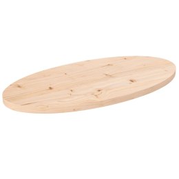 VidaXL Blat stołu, 70x35x2,5 cm, lite drewno sosnowe, owalny
