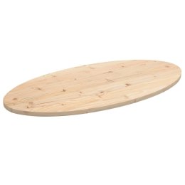 VidaXL Blat stołu, 90x45x2,5 cm, lite drewno sosnowe, owalny