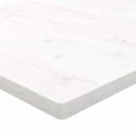 VidaXL Blat stołu, biały, 50x50x2,5cm, lite drewno sosnowe, kwadratowy