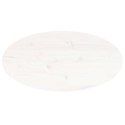 Blat stołu, biały, 60x30x2,5 cm, lite drewno sosnowe, owalny Lumarko!