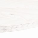 VidaXL Blat stołu, biały, 60x30x2,5 cm, lite drewno sosnowe, owalny