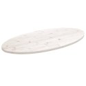 Blat stołu, biały, 90x45x2,5 cm, lite drewno sosnowe, owalny Lumarko!