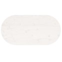 VidaXL Blat stołu, biały, 90x45x2,5 cm, lite drewno sosnowe, owalny