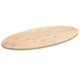 VidaXL Blat stołu, 100x50x2,5 cm, lite drewno sosnowe, owalny