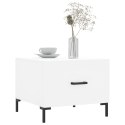 Stolik kawowy, biały, 50x50x40 cm, materiał drewnopochodny Lumarko!