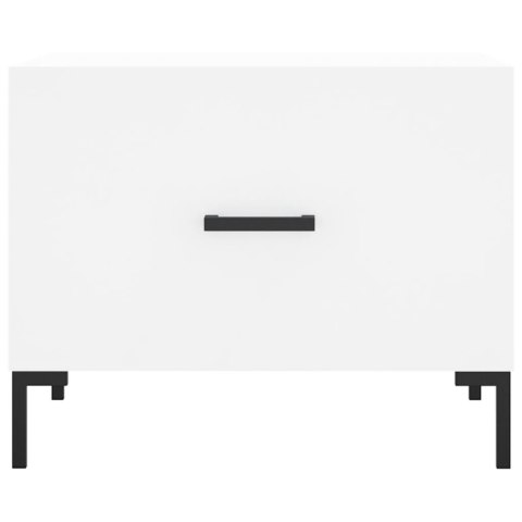 Stolik kawowy, biały, 50x50x40 cm, materiał drewnopochodny Lumarko!