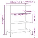 VidaXL Regał, szary dąb sonoma, 69,5x32,5x90 cm