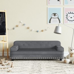 VidaXL Sofa dla dzieci, ciemnoszara, 90x53x30 cm, aksamit