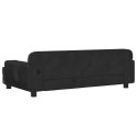 Sofa dla dzieci, czarna, 90x53x30 cm, aksamit Lumarko!