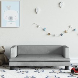 Sofa dla dzieci, jasnoszara, 80x45x30 cm, aksamit Lumarko!
